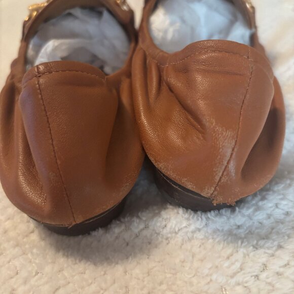 Tory Burch Jessa loafers - brown leather pointed toe flats Horsebit size 6.5 - Picture 4 of 6